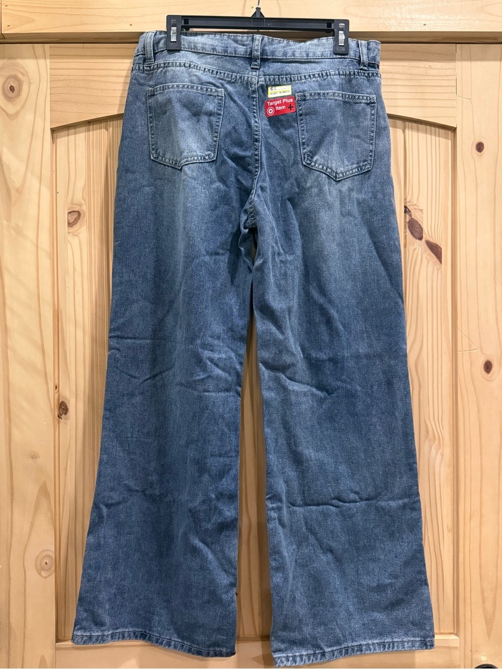 NEW Women's Wide Leg Blue Denim Jeans - Picture 3 of 5